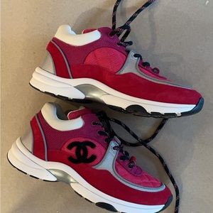 Chanel Pink CC Sneakers